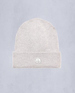 Beige Moose Knuckles Parnis Beanie | USA-CODJM2390