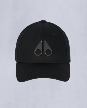 Black Moose Knuckles Logo Icon Cap | USA-KFEDT4132