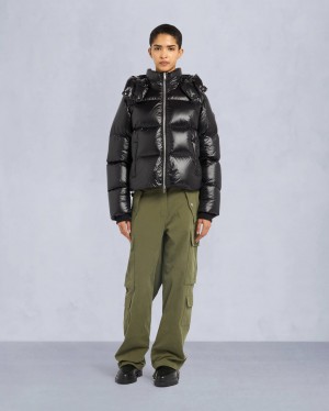 Black Moose Knuckles Moonstone Down Women Puffer Jacket | USA-PYEGD5978