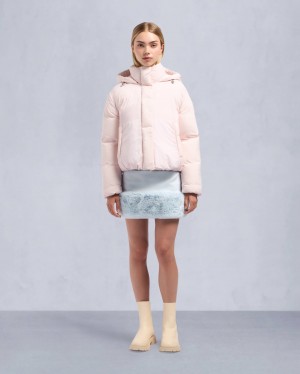 Light Pink Moose Knuckles Duvet Koya Women Puffer Jacket | USA-WVFTC5198