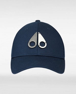 Navy Moose Knuckles Fashion Logo Icon Cap | USA-FMSKR6438