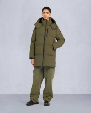 Olive Moose Knuckles Chelia 3q Women Winter Jacket | USA-VINKA7541