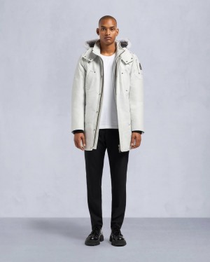 White Moose Knuckles Original Shearling Stirling Men Parka | USA-XISCT4857