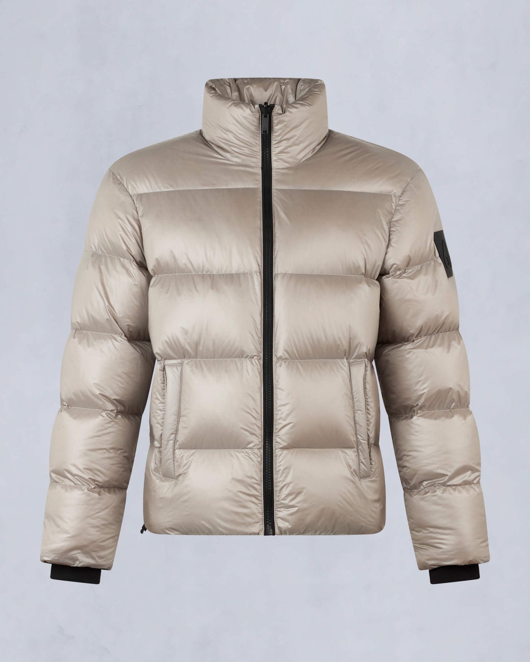 Beige Moose Knuckles Kings Shiny Down Men Puffer Jacket | USA-YXRGW6437