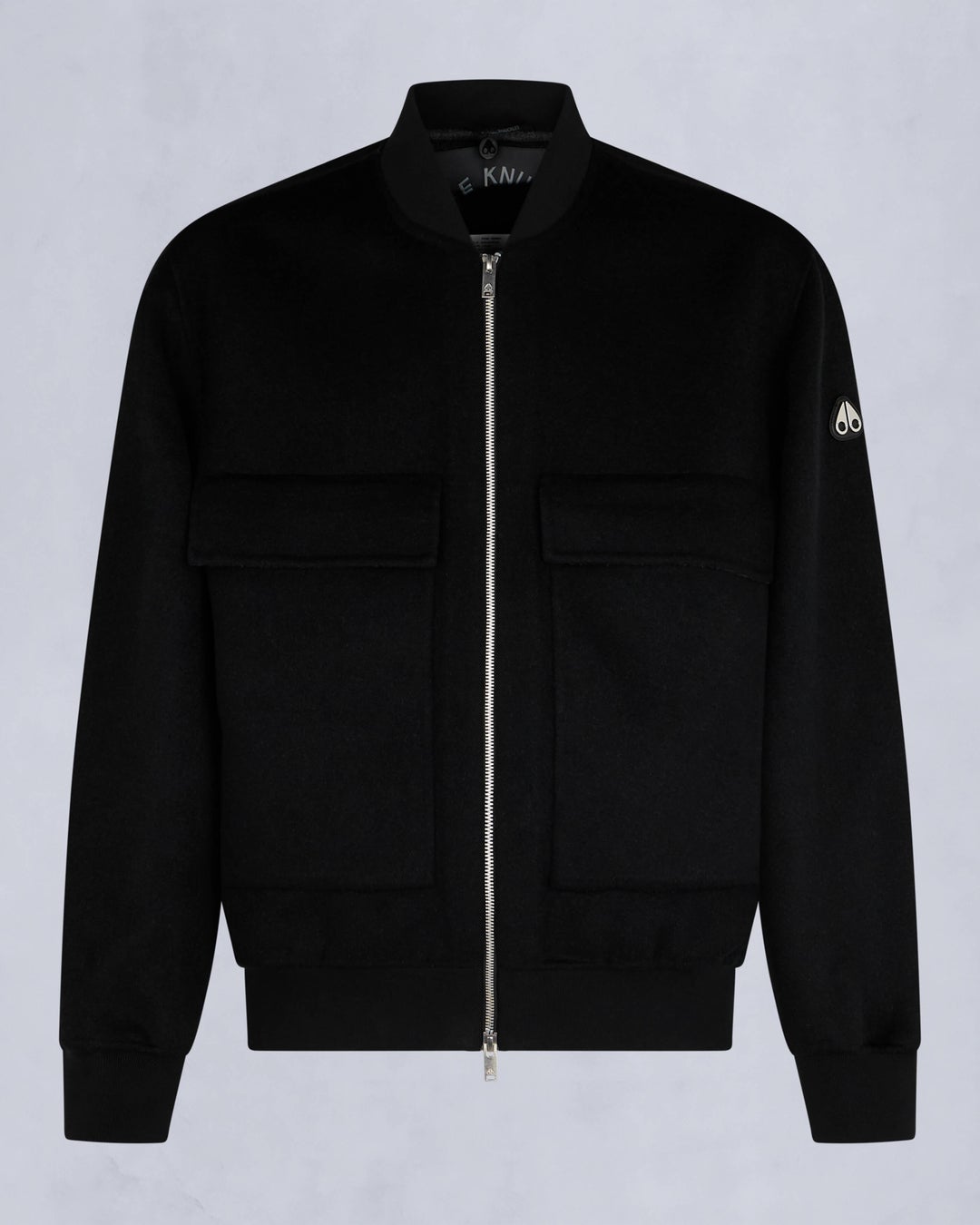 Black Moose Knuckles Alder Cashmere-wool Men Bomber Jacket | USA-VLBSP8754