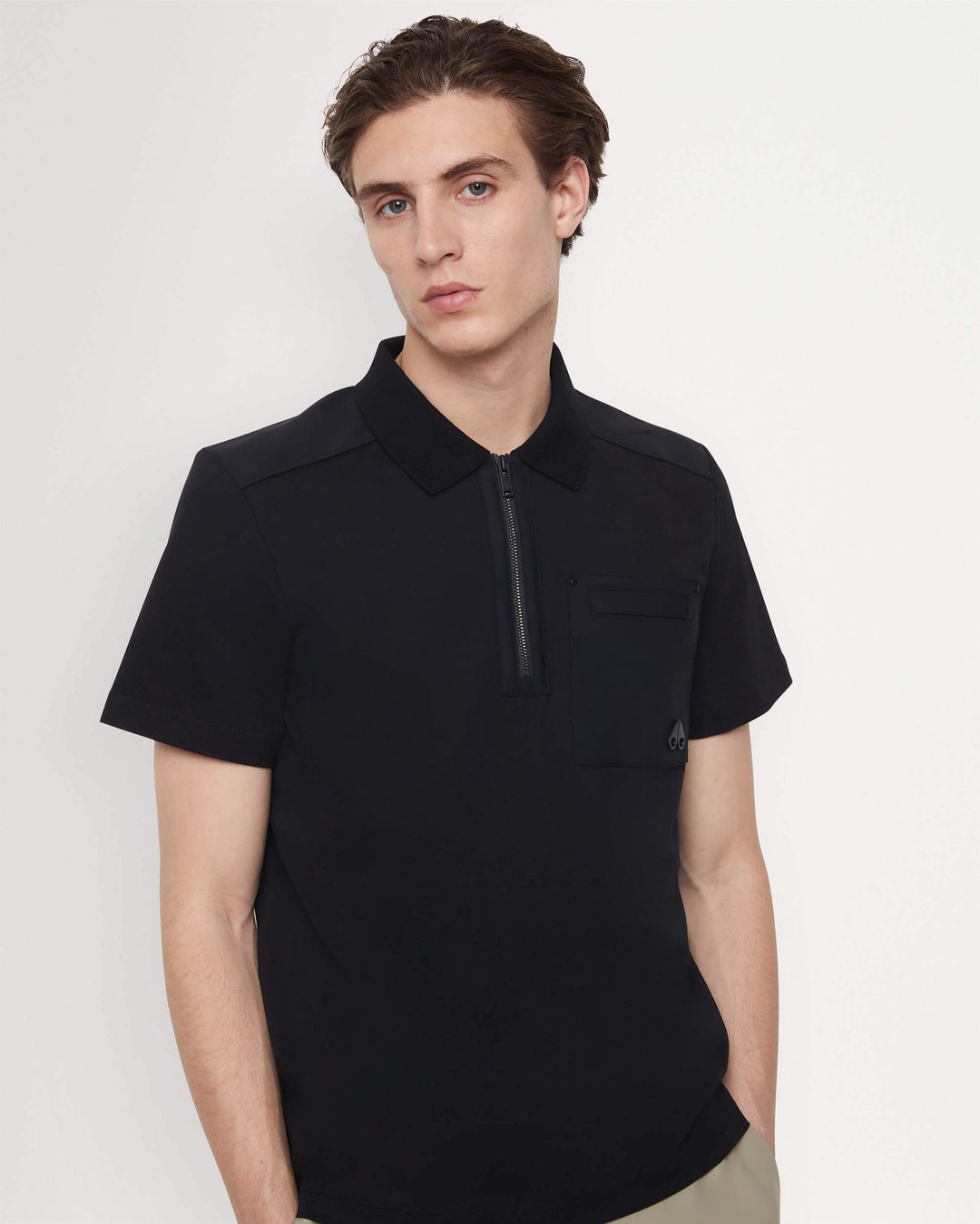 Black Moose Knuckles Dalon Men Polo Shirt | USA-BJSWI4839