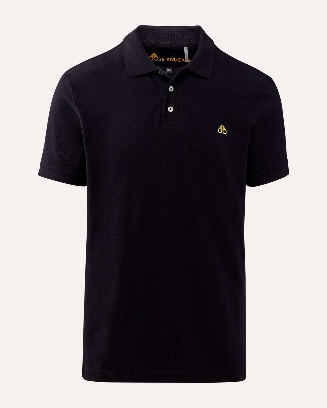 Black Moose Knuckles Gold Pique Men Polo Shirt | USA-CNKIV9436