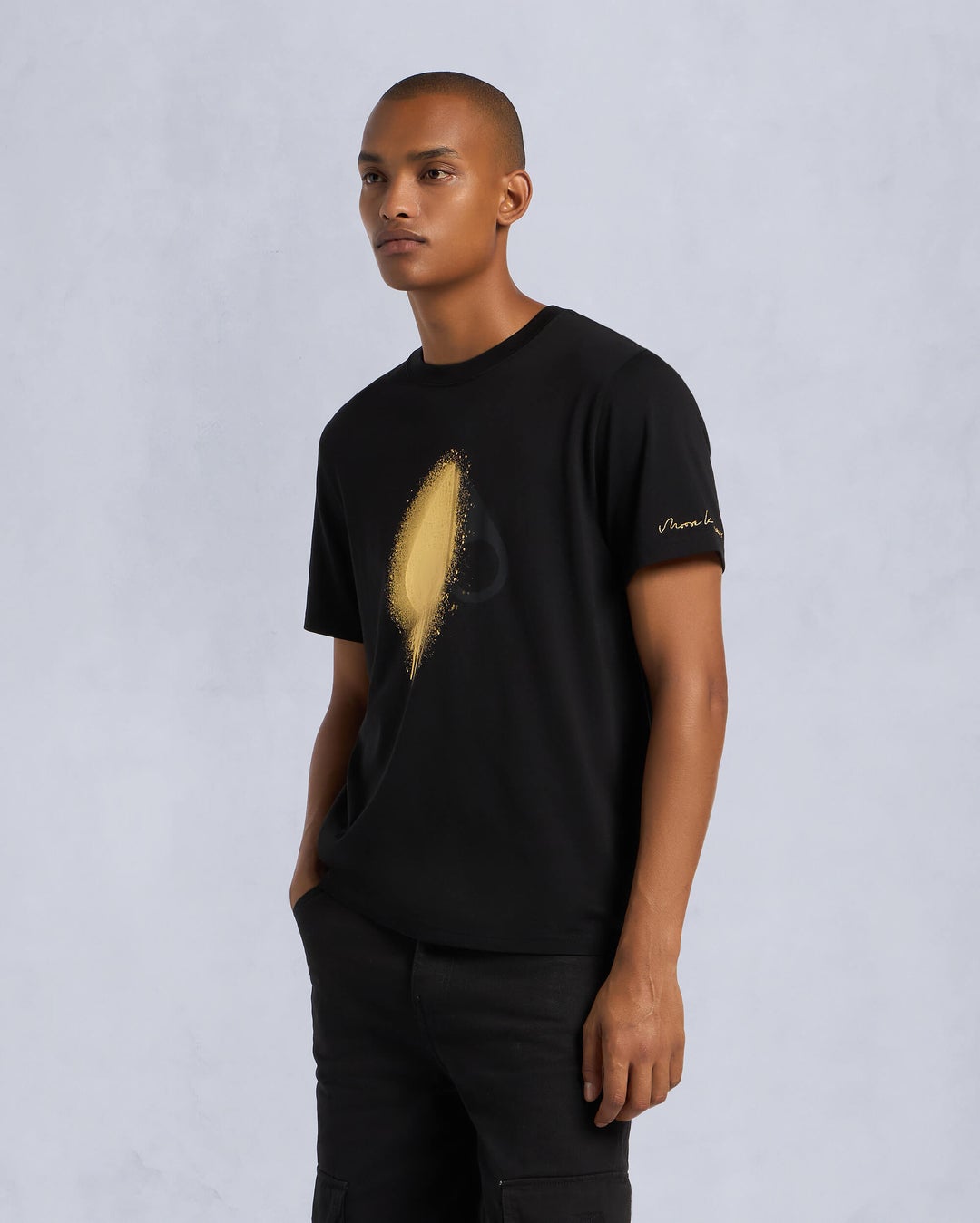 Black Moose Knuckles Gold Series Augustine Men T-Shirt | USA-RLTOU9835