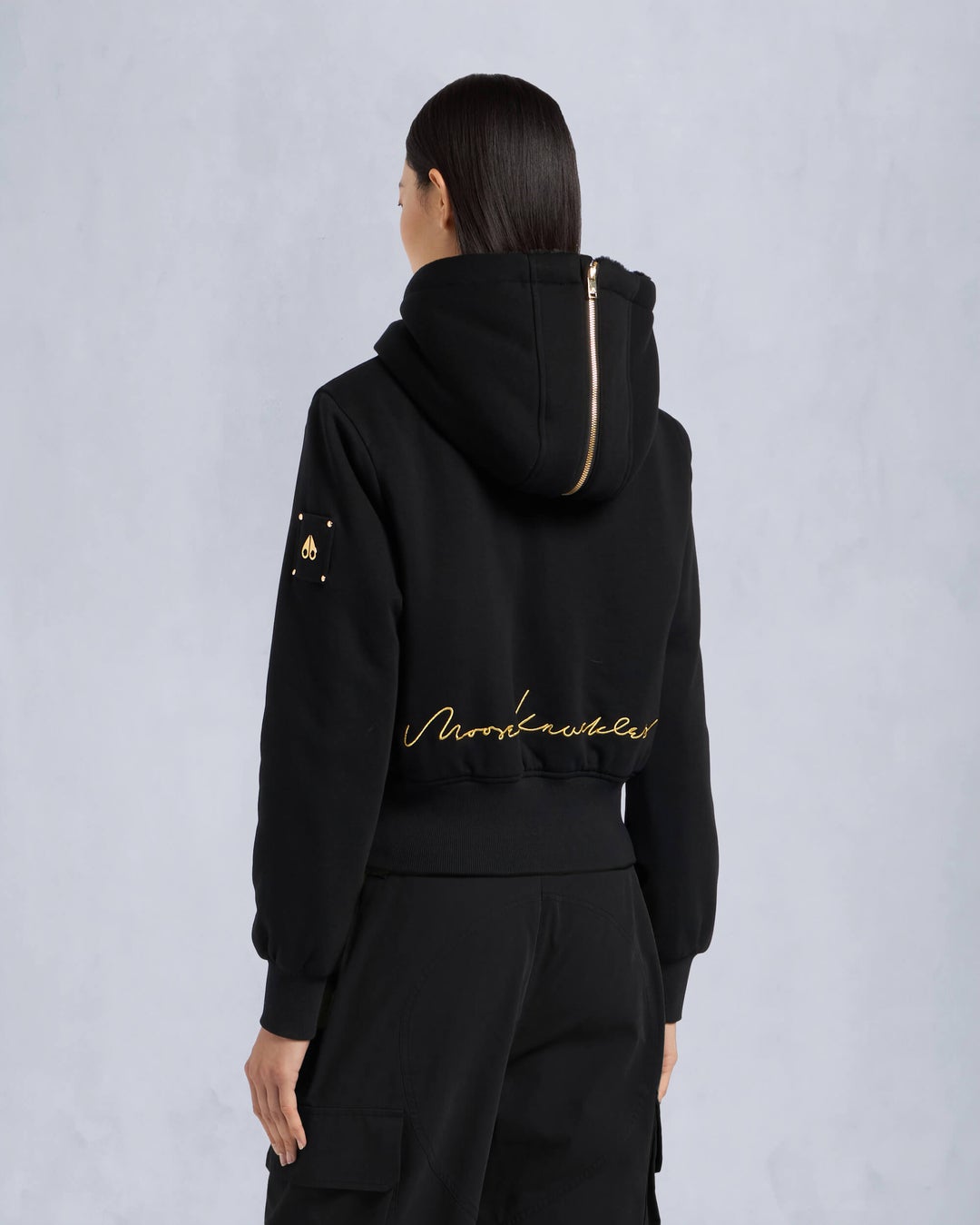 Black Moose Knuckles Gold Series Celestine Bunny Women Hoodie | USA-JVBGT3561