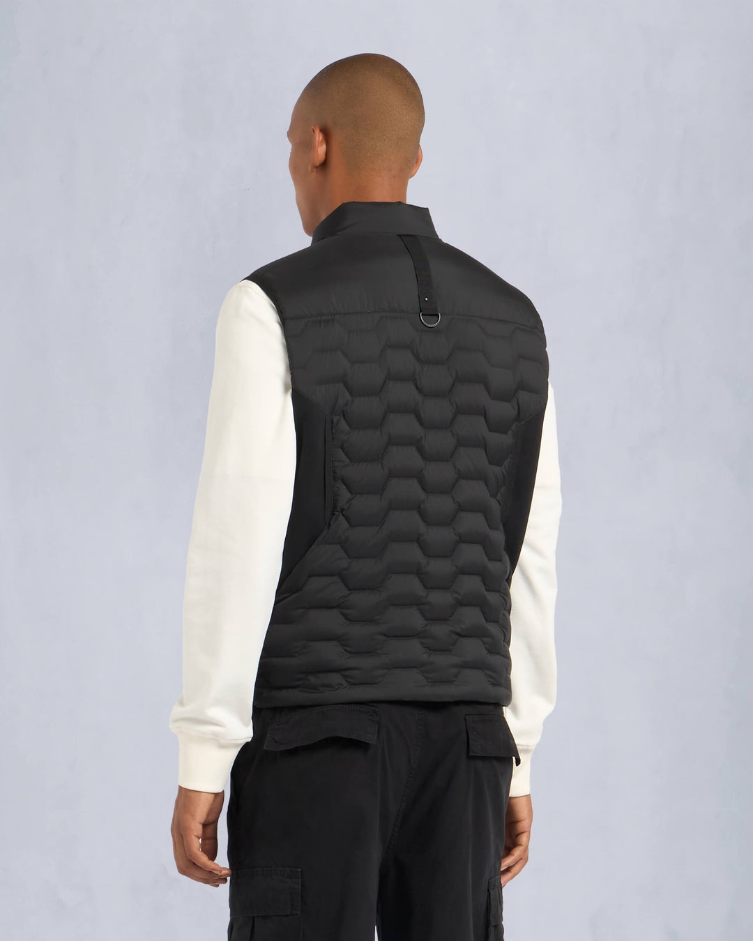 Black Moose Knuckles Granite Down Hybrid Men Vest | USA-XTUQK8579