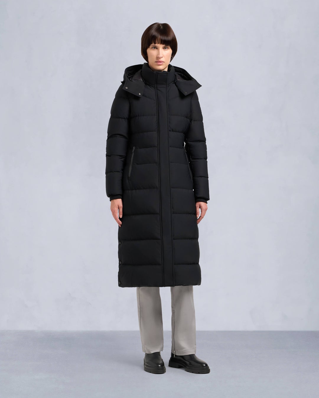 Black Moose Knuckles Jocada Shearling Long Women Parka | USA-VTQHG7063