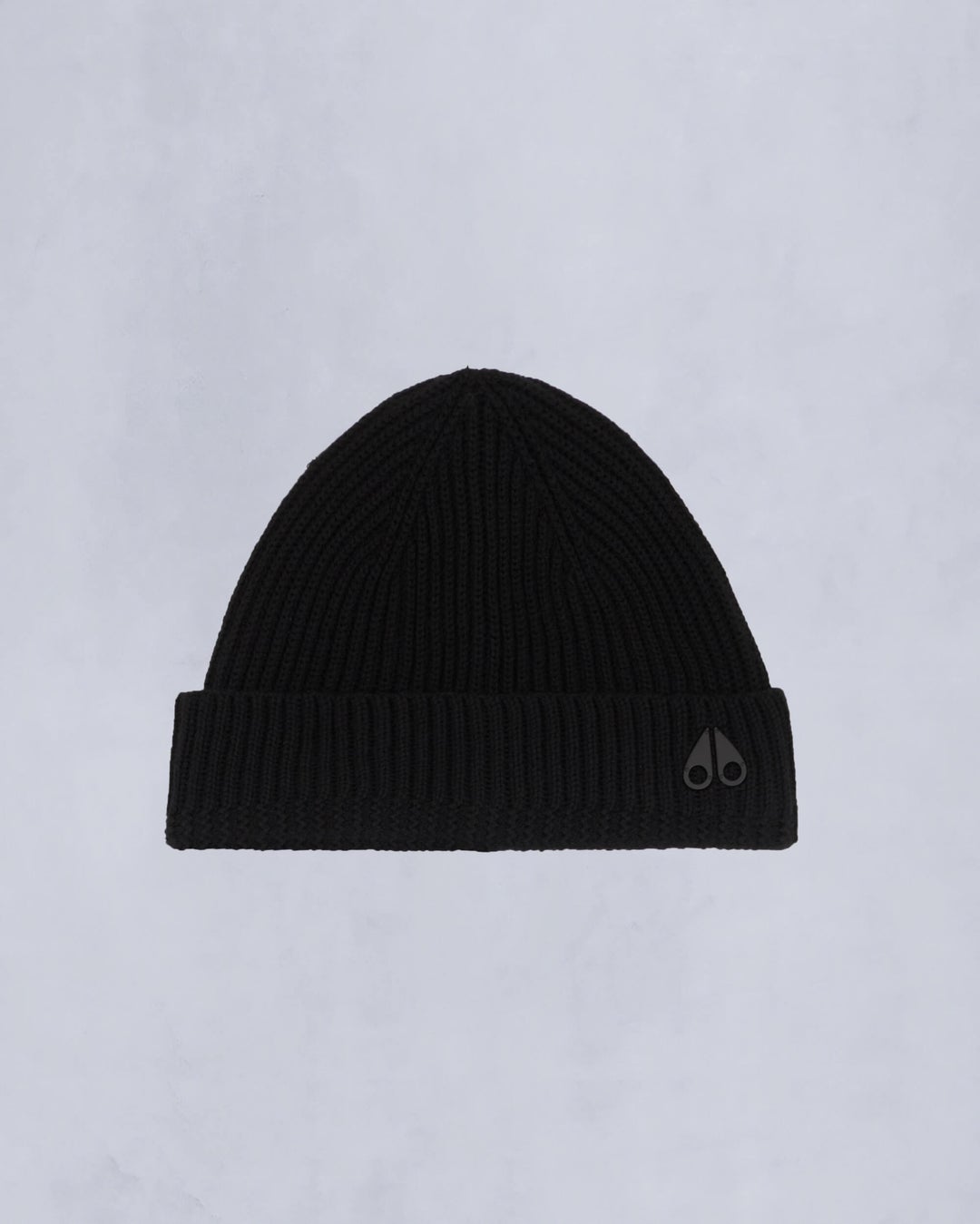 Black Moose Knuckles Logo Ribbed Beanie | USA-MFCHS2146