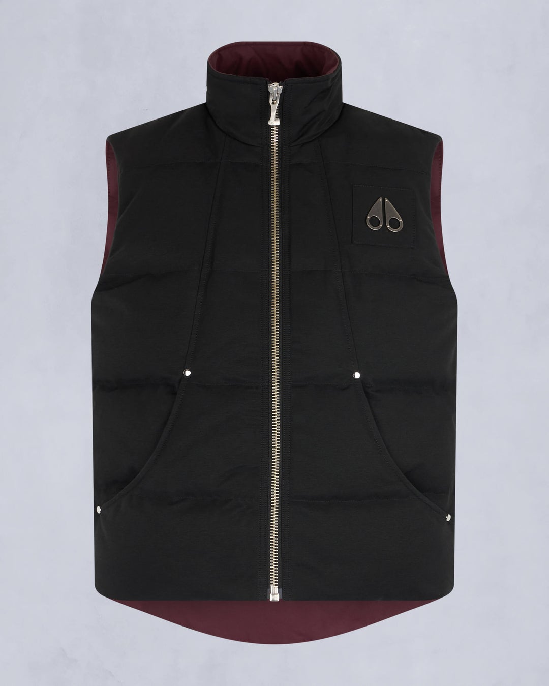 Black Moose Knuckles Montreal Tonal Men Vest | USA-MPWUL5069