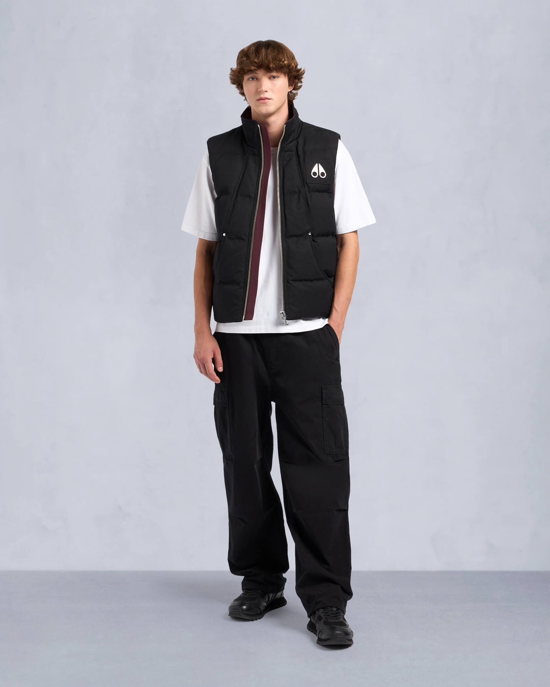 Black Moose Knuckles Montreal Tonal Men Vest | USA-MPWUL5069