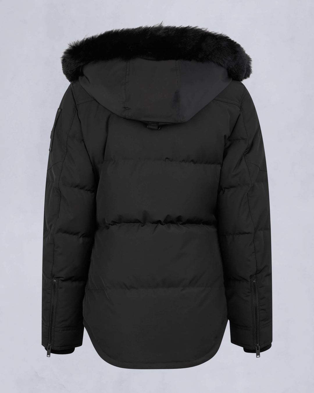 Black Moose Knuckles Onyx Anguille Shearling Women Winter Jacket | USA-LPGFA3290