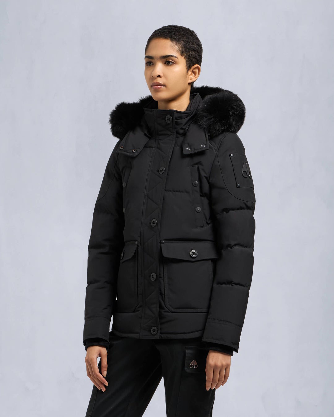 Black Moose Knuckles Onyx Anguille Women Winter Jacket | USA-CJDRO0564