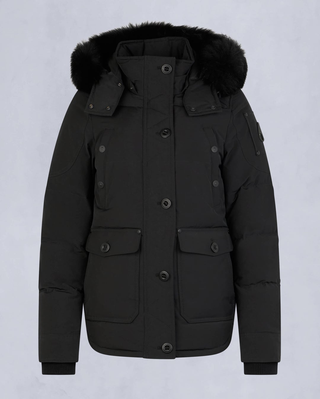 Black Moose Knuckles Onyx Anguille Women Winter Jacket | USA-CJDRO0564