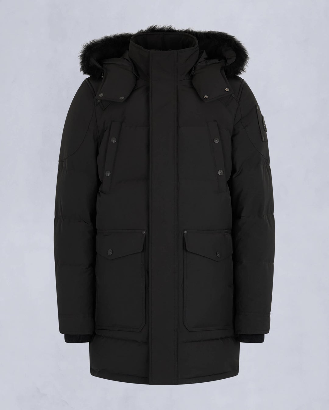 Black Moose Knuckles Onyx Shearling Big Ridge Men Parka | USA-RFAMJ4527