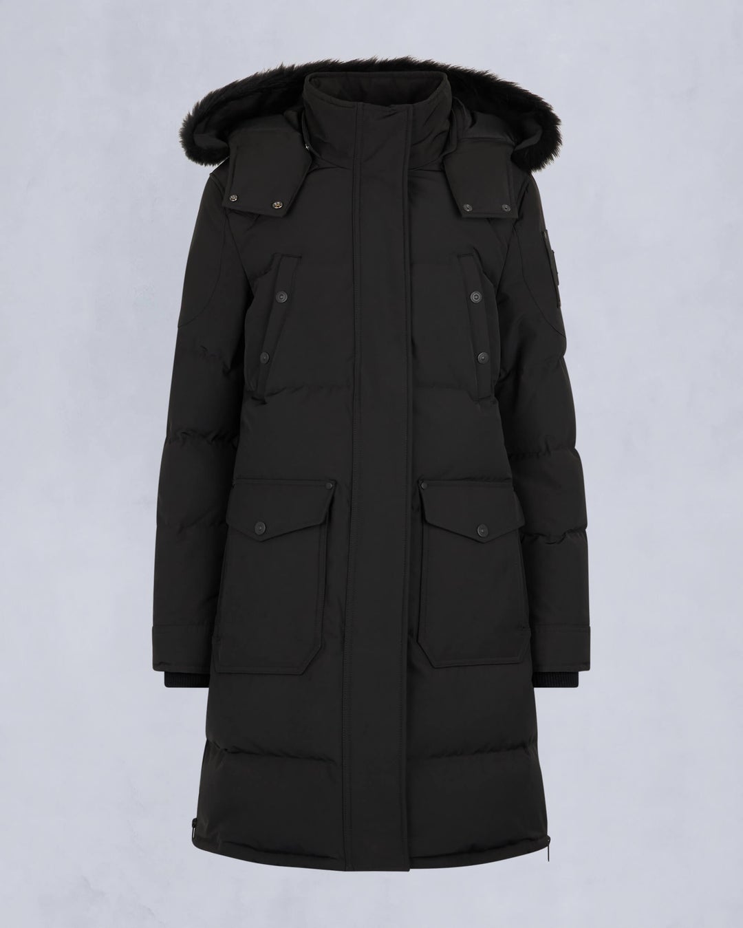 Black Moose Knuckles Onyx Shearling Causapscal Women Parka | USA-SKQJG1503