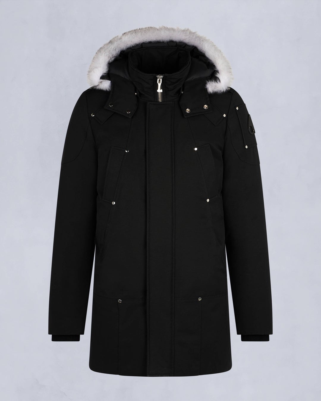 Black Moose Knuckles Original Shearling Stirling Men Parka | USA-HSNUO0915