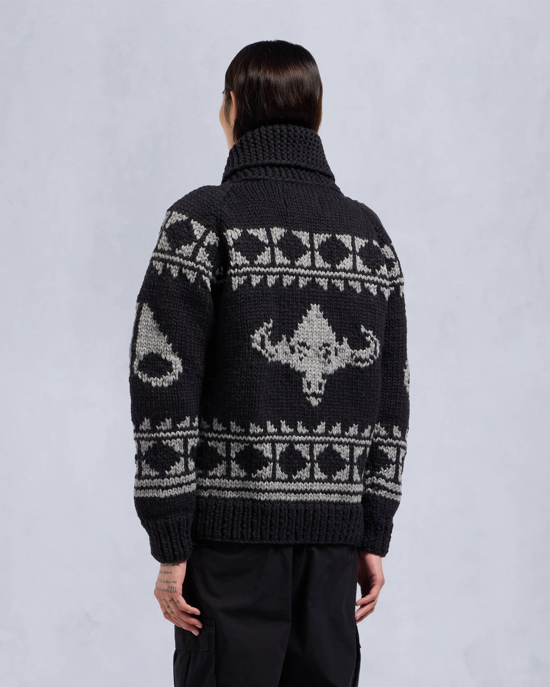 Black Moose Knuckles Sandstone Wool Knit Men Sweater | USA-QGNOE9876