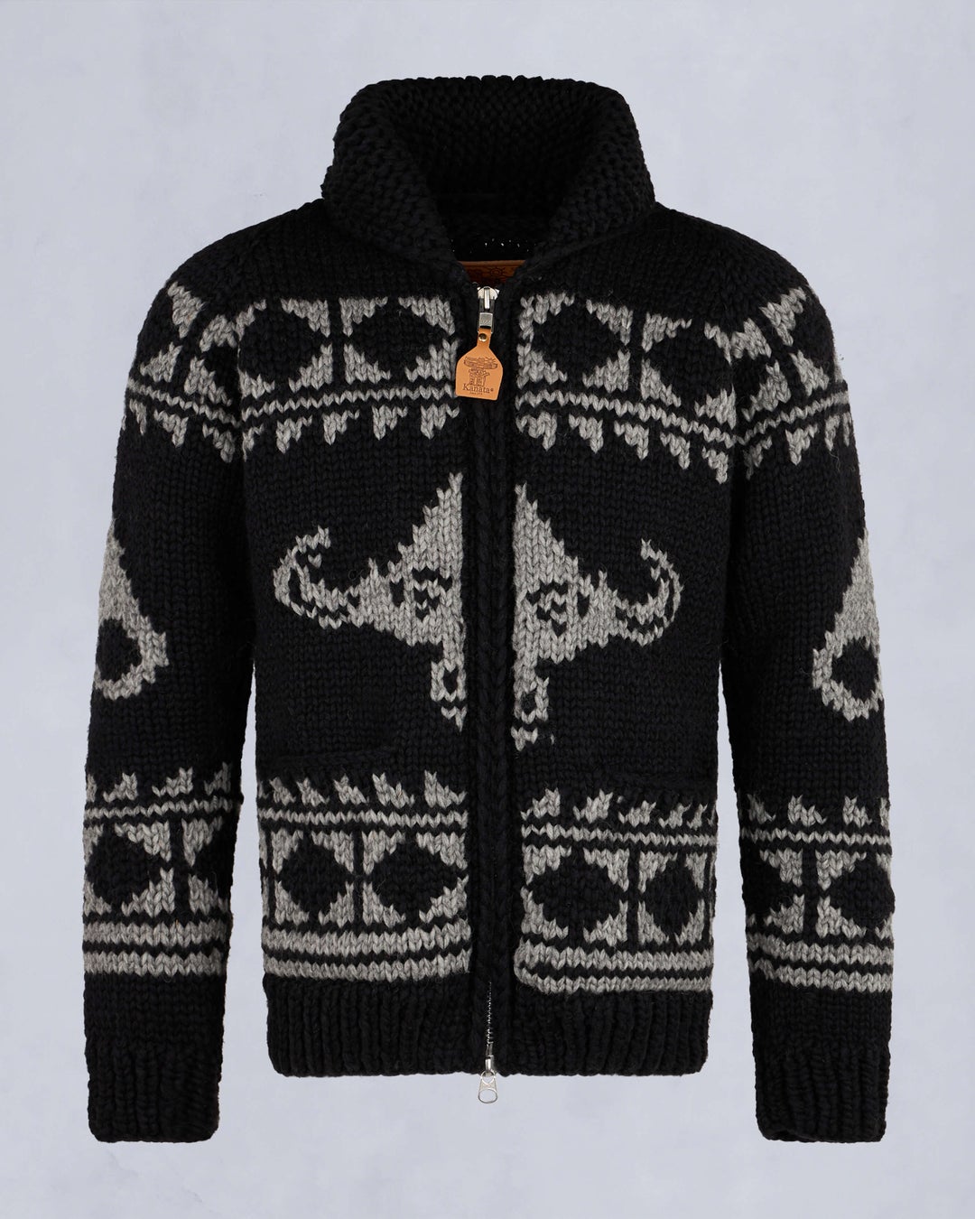 Black Moose Knuckles Sandstone Wool Knit Men Sweater | USA-QGNOE9876