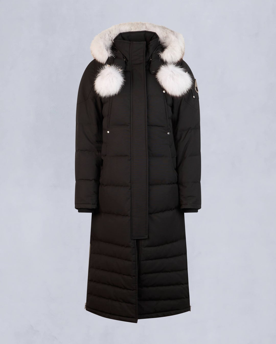 Black / White Moose Knuckles Original Saskatchewan Fur Women Parka | USA-KIAZD7861