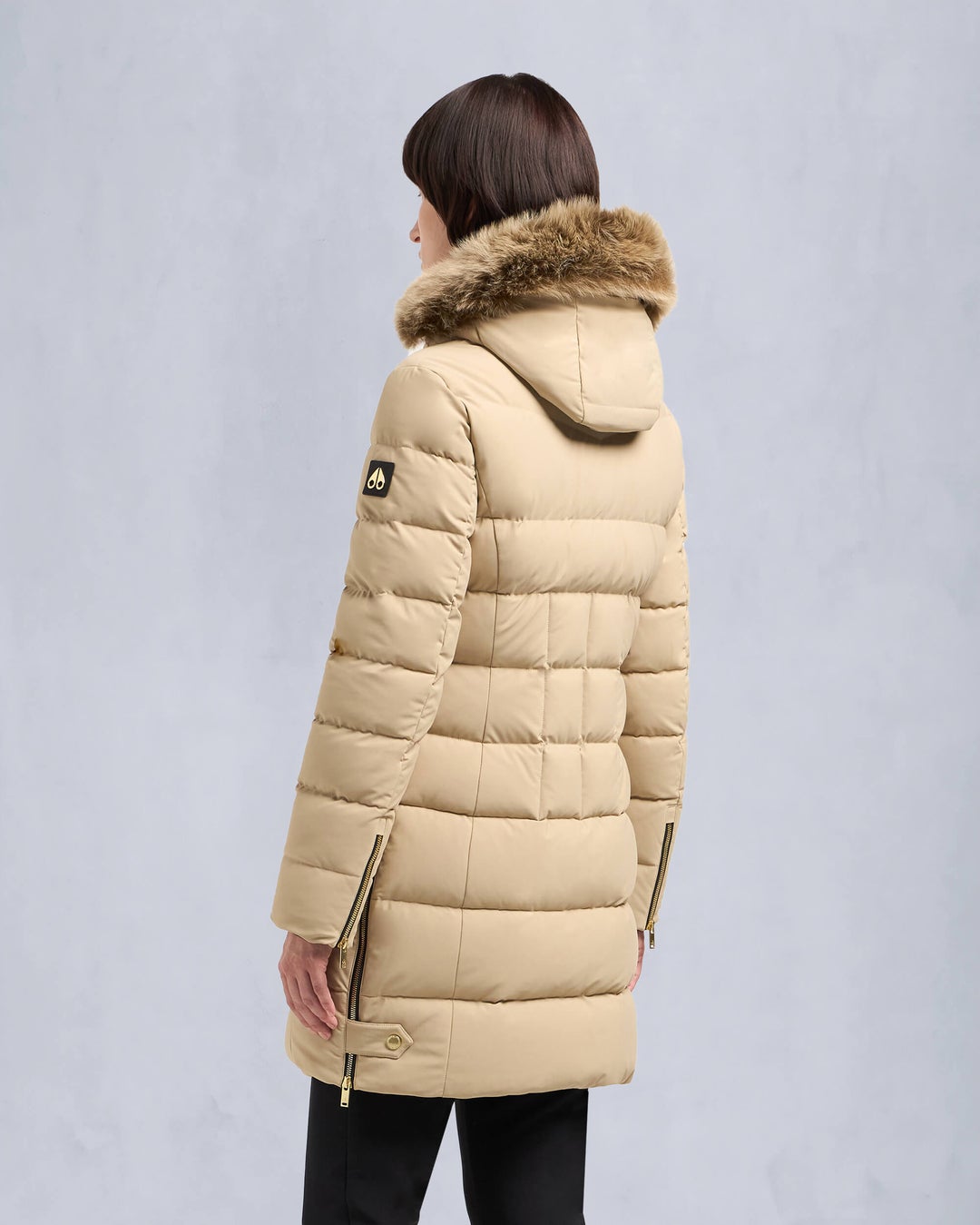 Brown Moose Knuckles Gold Series Watershed Shearling Women Parka | USA-MAGUF0165