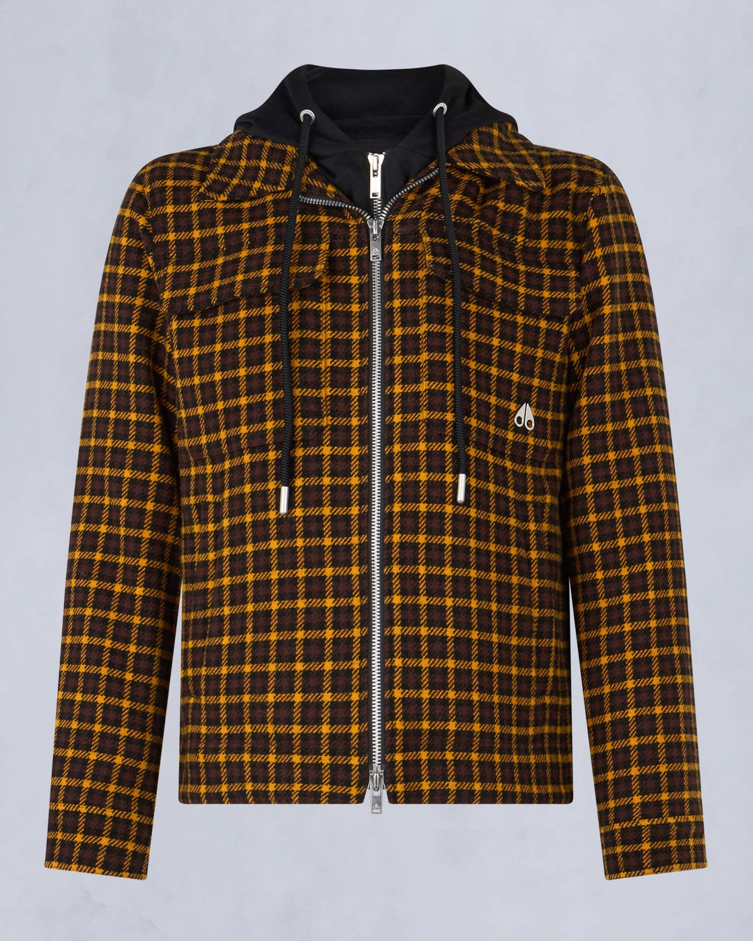 Brown / Yellow Moose Knuckles Snowdon Men Shirt Jackets | USA-TQYWO9534