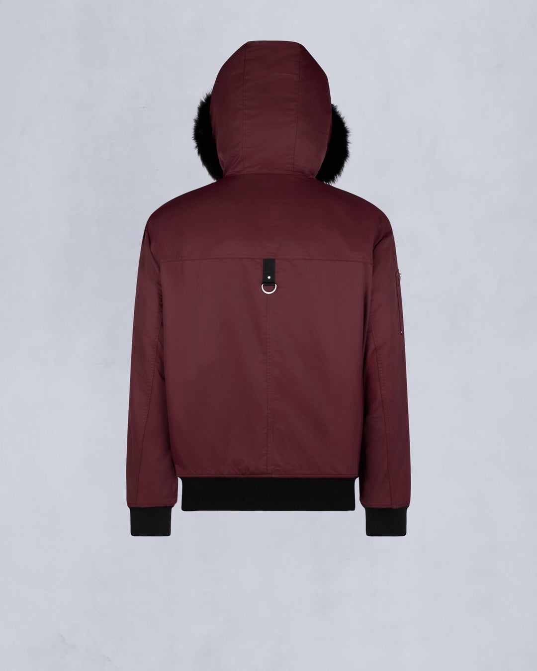 Burgundy Moose Knuckles Denali Men Bomber Jacket | USA-JNEQY0619