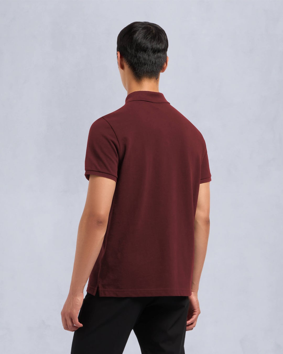 Burgundy Moose Knuckles Everett Men Polo Shirt | USA-XYFPU1453