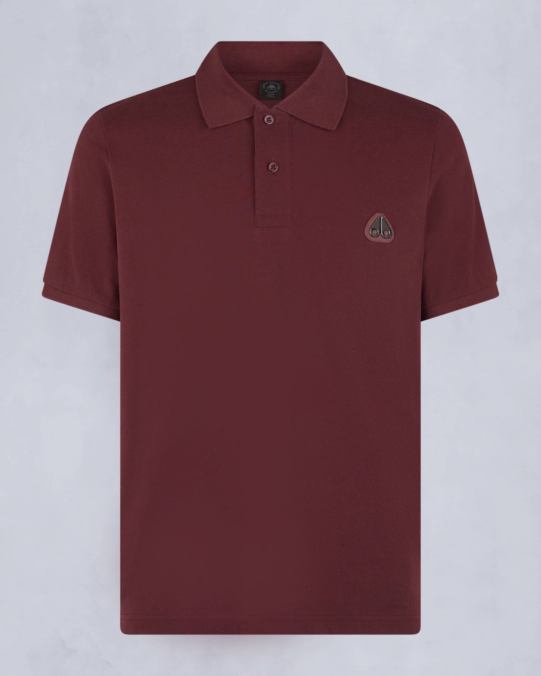 Burgundy Moose Knuckles Everett Men Polo Shirt | USA-XYFPU1453