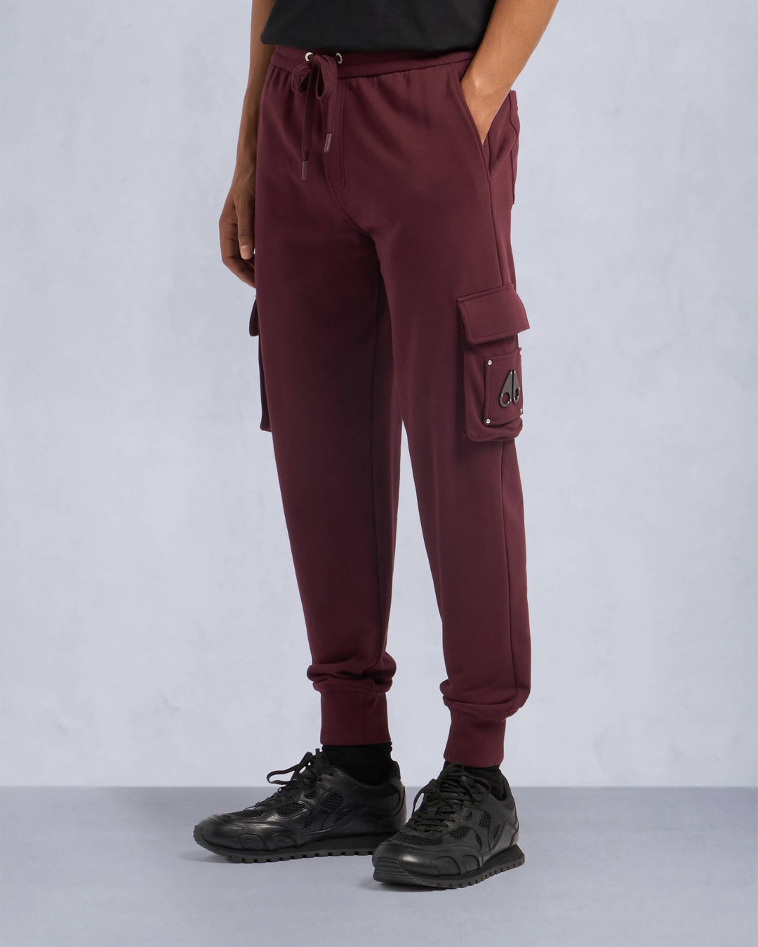 Burgundy Moose Knuckles Hartsfield Cargo Men Joggers | USA-LATRJ6480