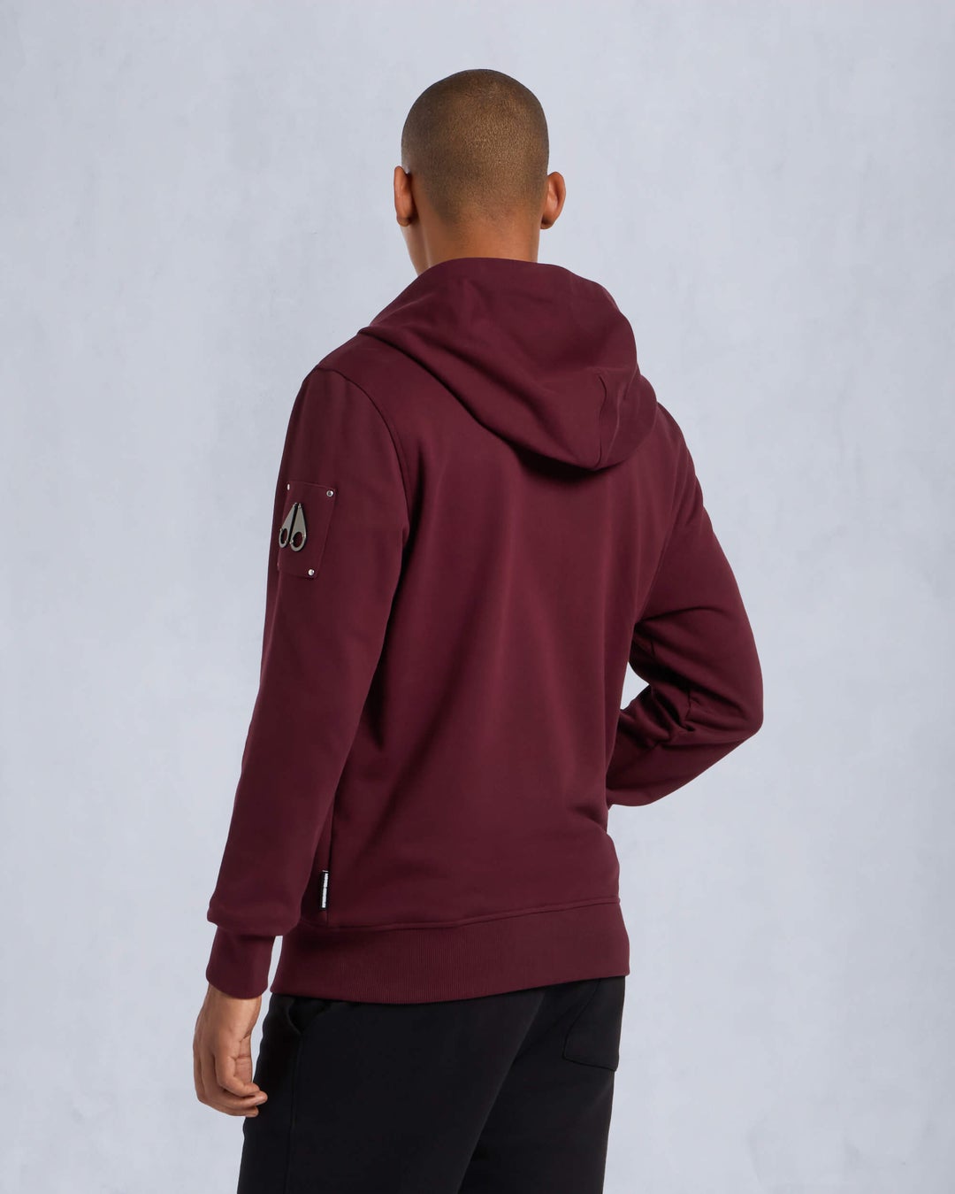 Burgundy Moose Knuckles Hartsfield Zip-up Men Hoodie | USA-PECLF0971