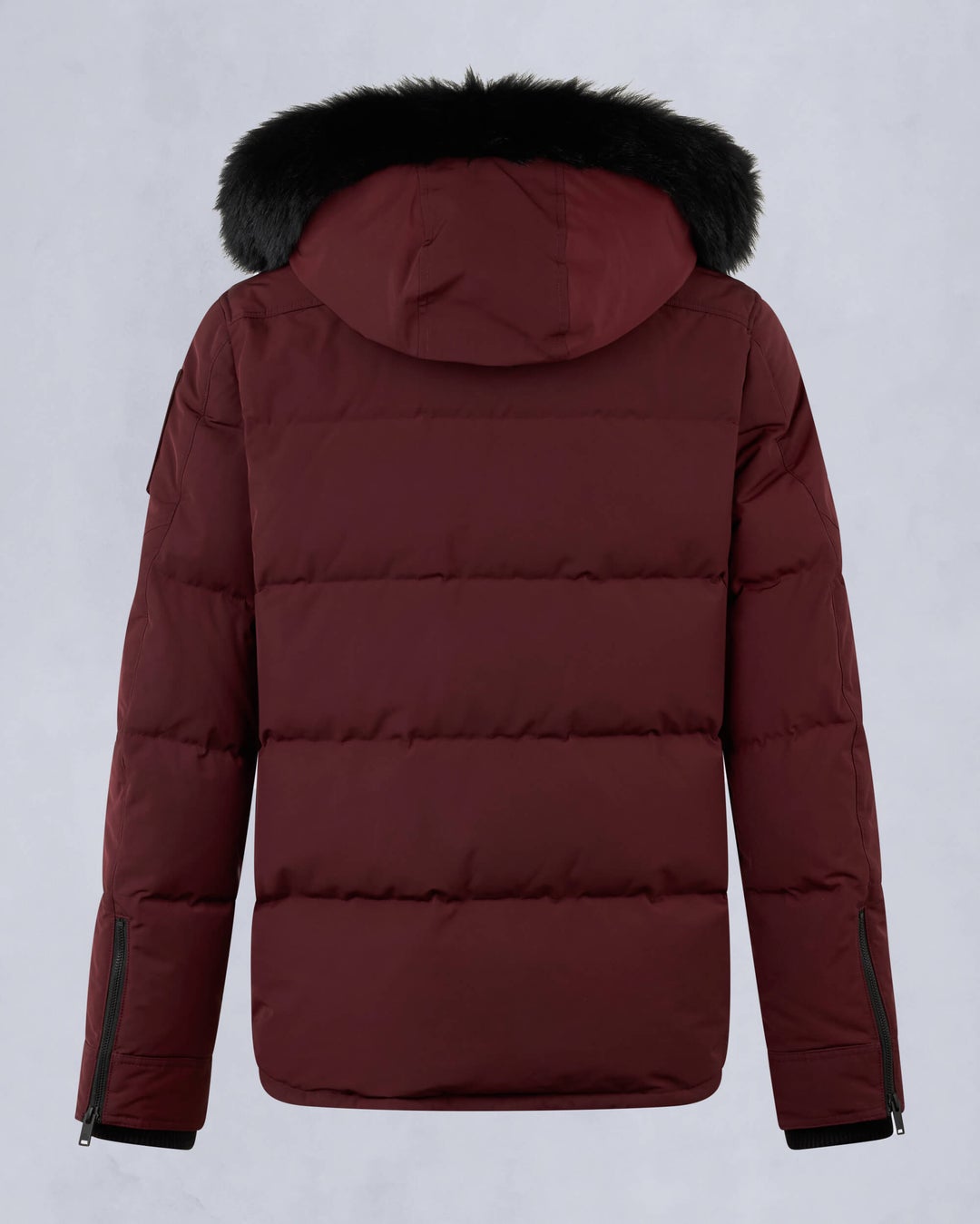 Burgundy Moose Knuckles Onyx Round Island Shearling Men Down Jacket | USA-MRSKN1927