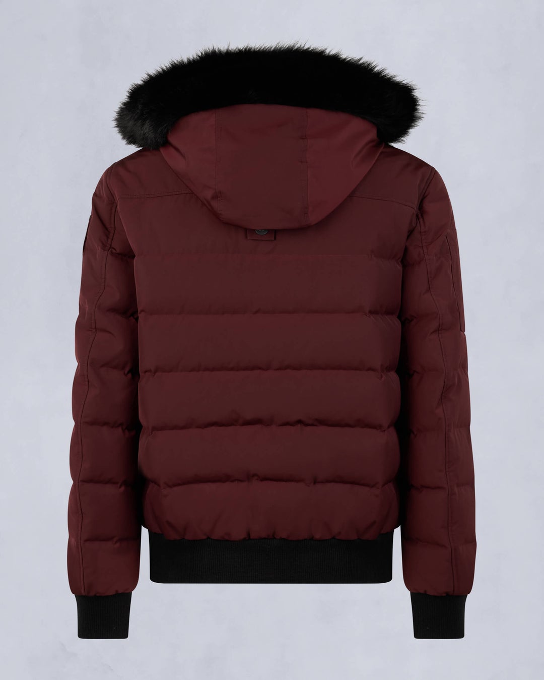 Burgundy Moose Knuckles Onyx Scotchtown Shearling Men Bomber Jacket | USA-VXCKM7625