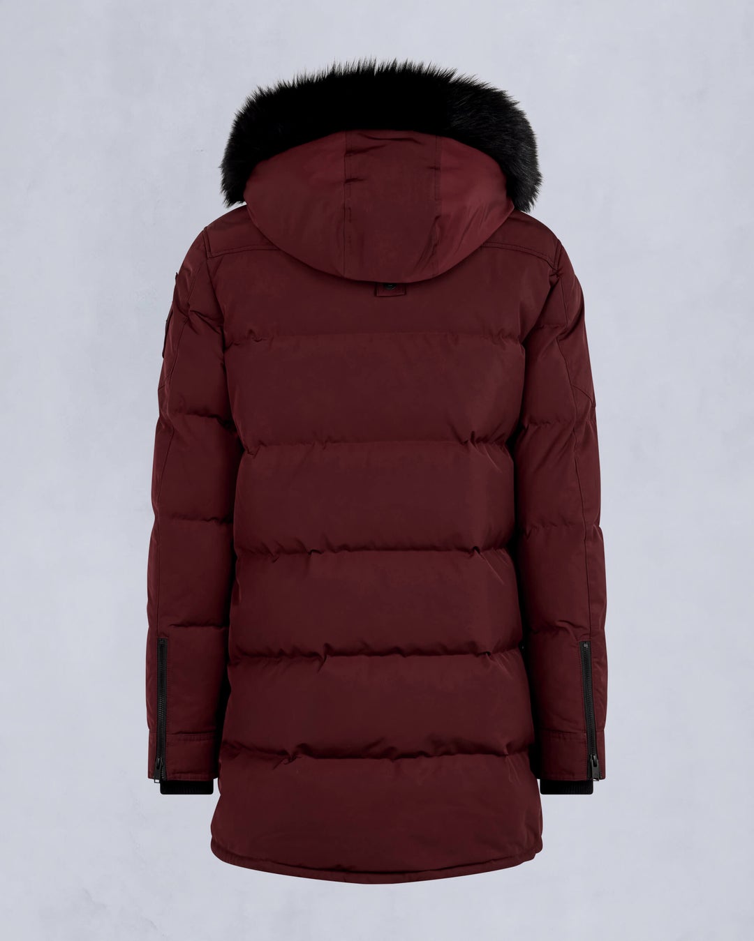 Burgundy Moose Knuckles Onyx Shearling Big Ridge Men Parka | USA-HSKPC3740