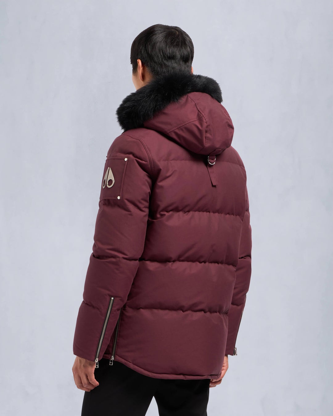 Burgundy Moose Knuckles Original Shearling 3q Men Winter Jacket | USA-RPIQL3507