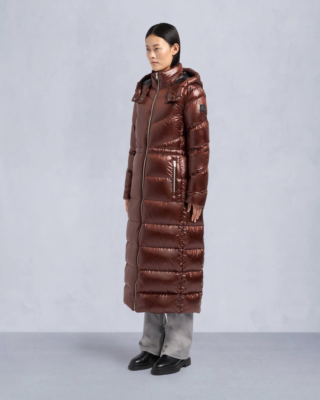 Chocolate Moose Knuckles Belle Cote Long Down Women Puffer Jacket | USA-ZMJDB7985