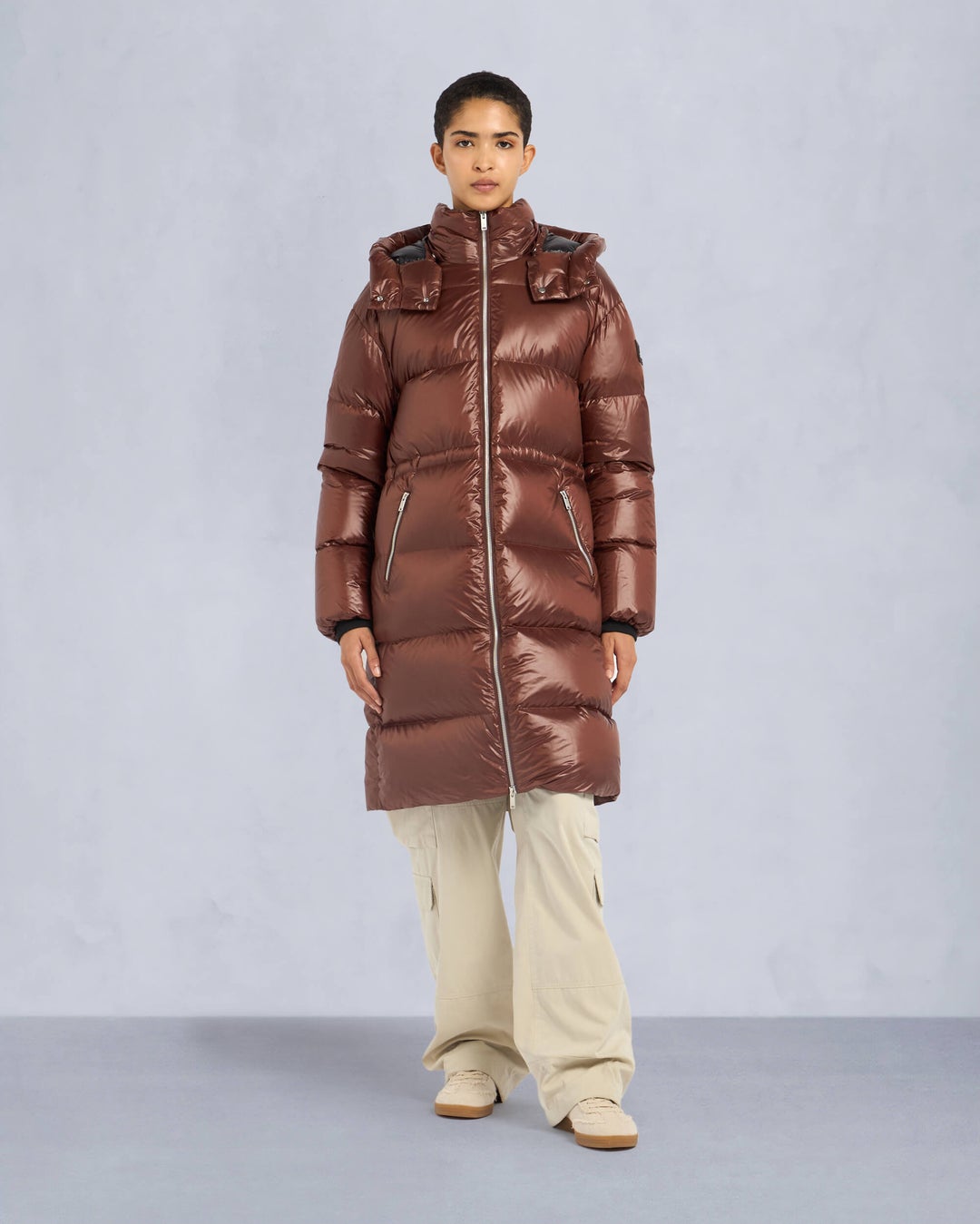 Chocolate Moose Knuckles Juniper Long Down Women Puffer Jacket | USA-QMLWR6358