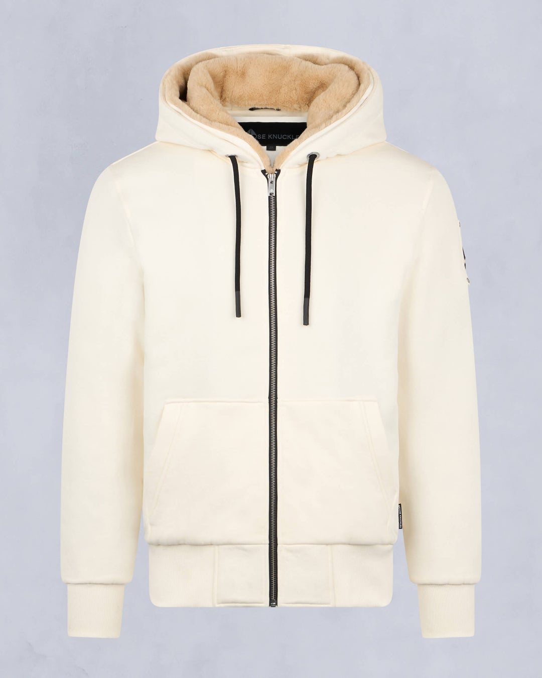 Cream Moose Knuckles Classic Bunny Men Hoodie | USA-XLHDZ8465