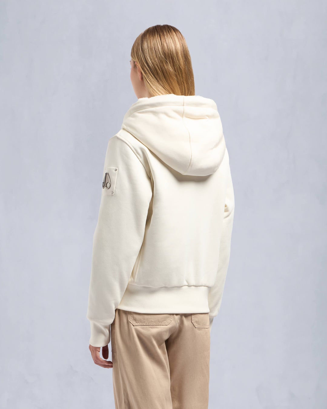 Cream Moose Knuckles Classic Bunny Women Hoodie | USA-DIHJO3547