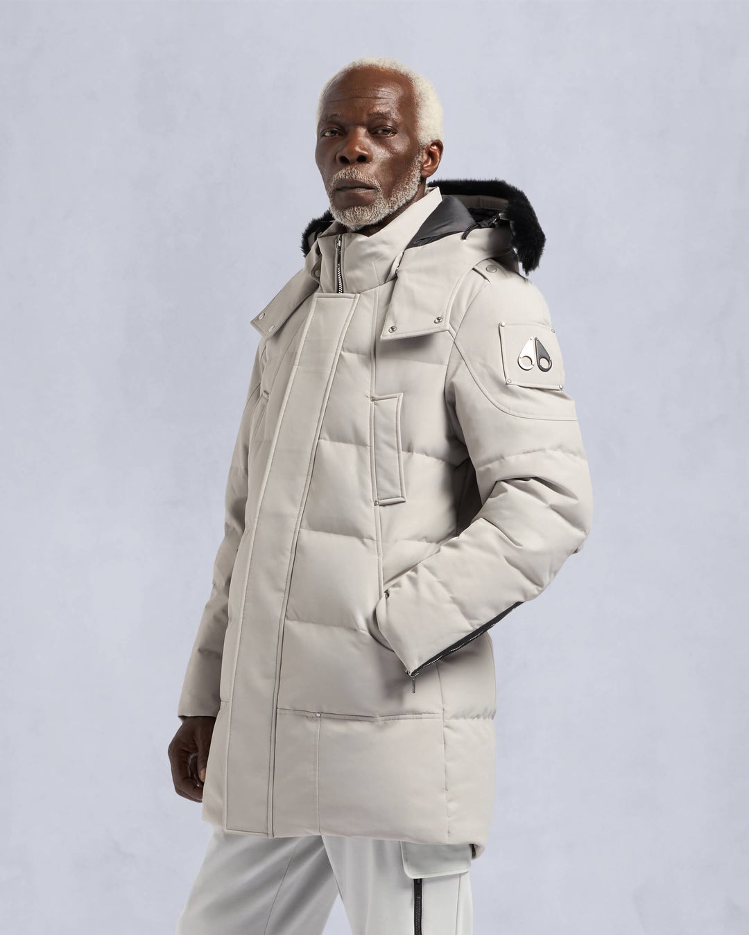 Cream Moose Knuckles Cloud Shearling Men Parka | USA-RQGPV7682