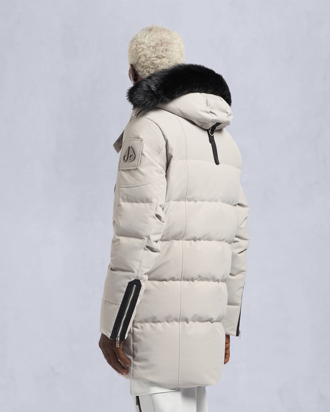 Cream Moose Knuckles Cloud Shearling Men Parka | USA-RQGPV7682