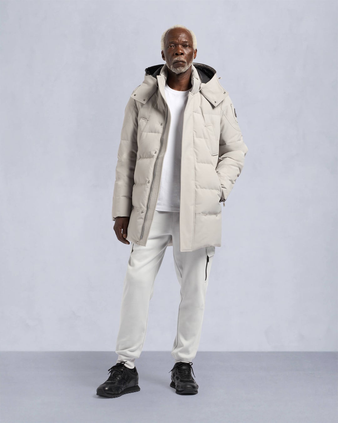 Cream Moose Knuckles Cloud Shearling Men Parka | USA-RQGPV7682