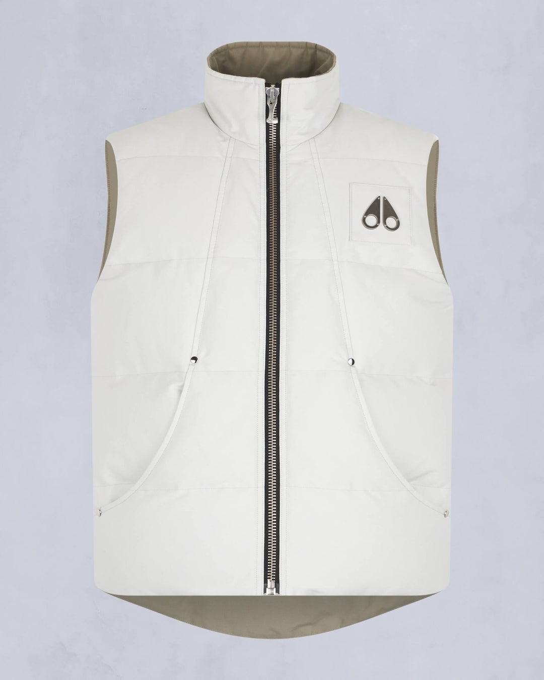 Cream Moose Knuckles Montreal Tonal Men Vest | USA-KZDMT6872