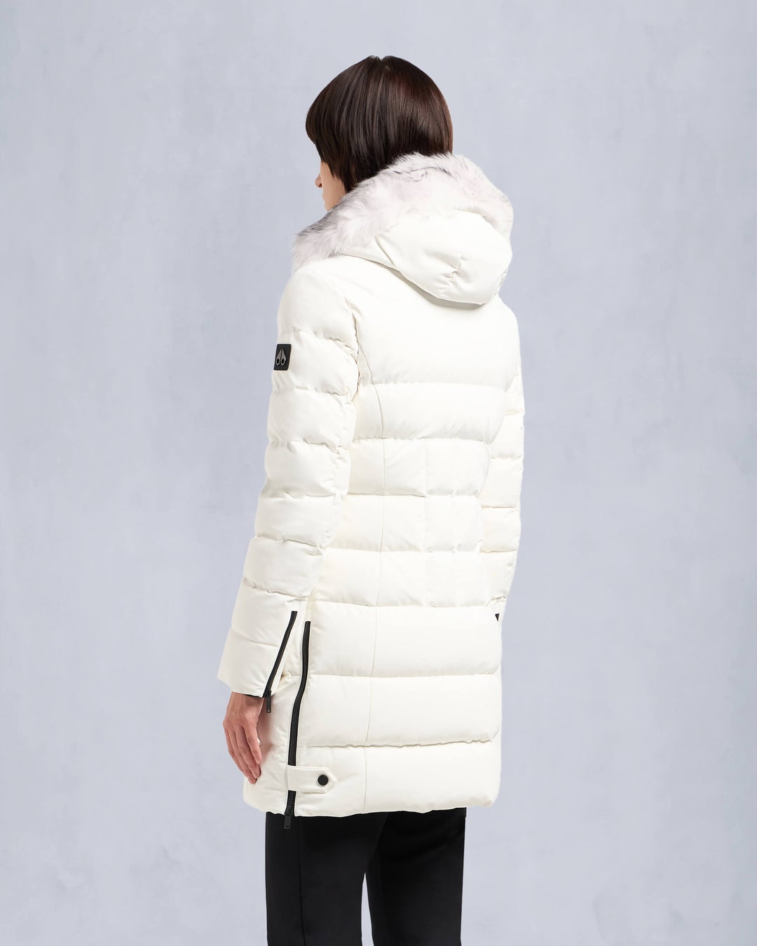 Cream Moose Knuckles Watershed Shearling Women Parka | USA-QXOSV1243