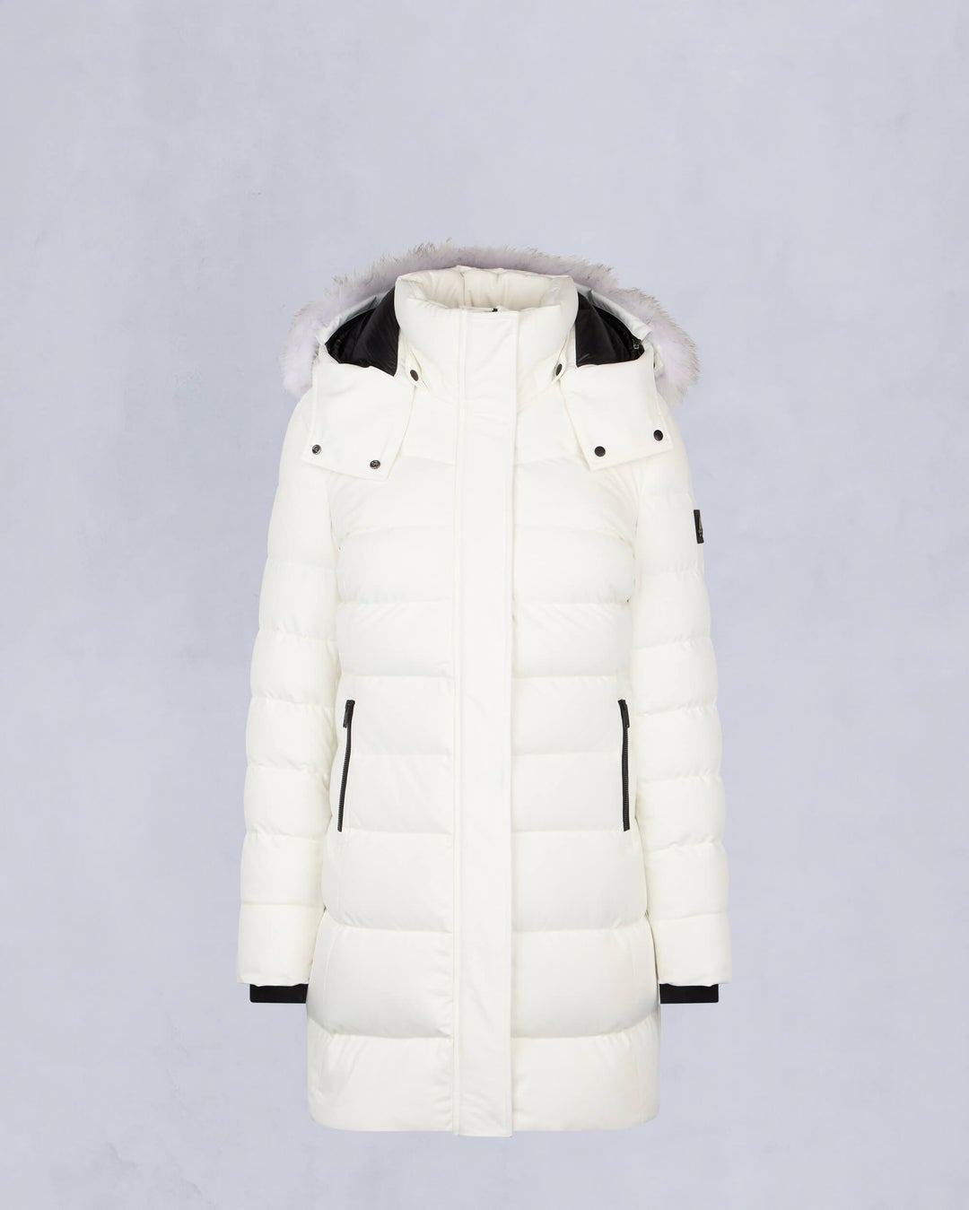 Cream Moose Knuckles Watershed Shearling Women Parka | USA-QXOSV1243