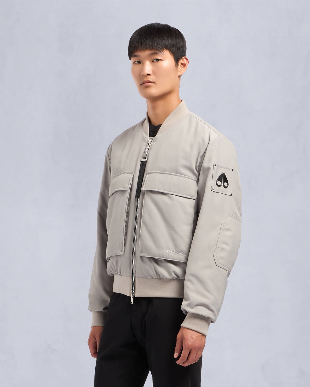 Grey Moose Knuckles Alder Twill Men Bomber Jacket | USA-URDNG2710