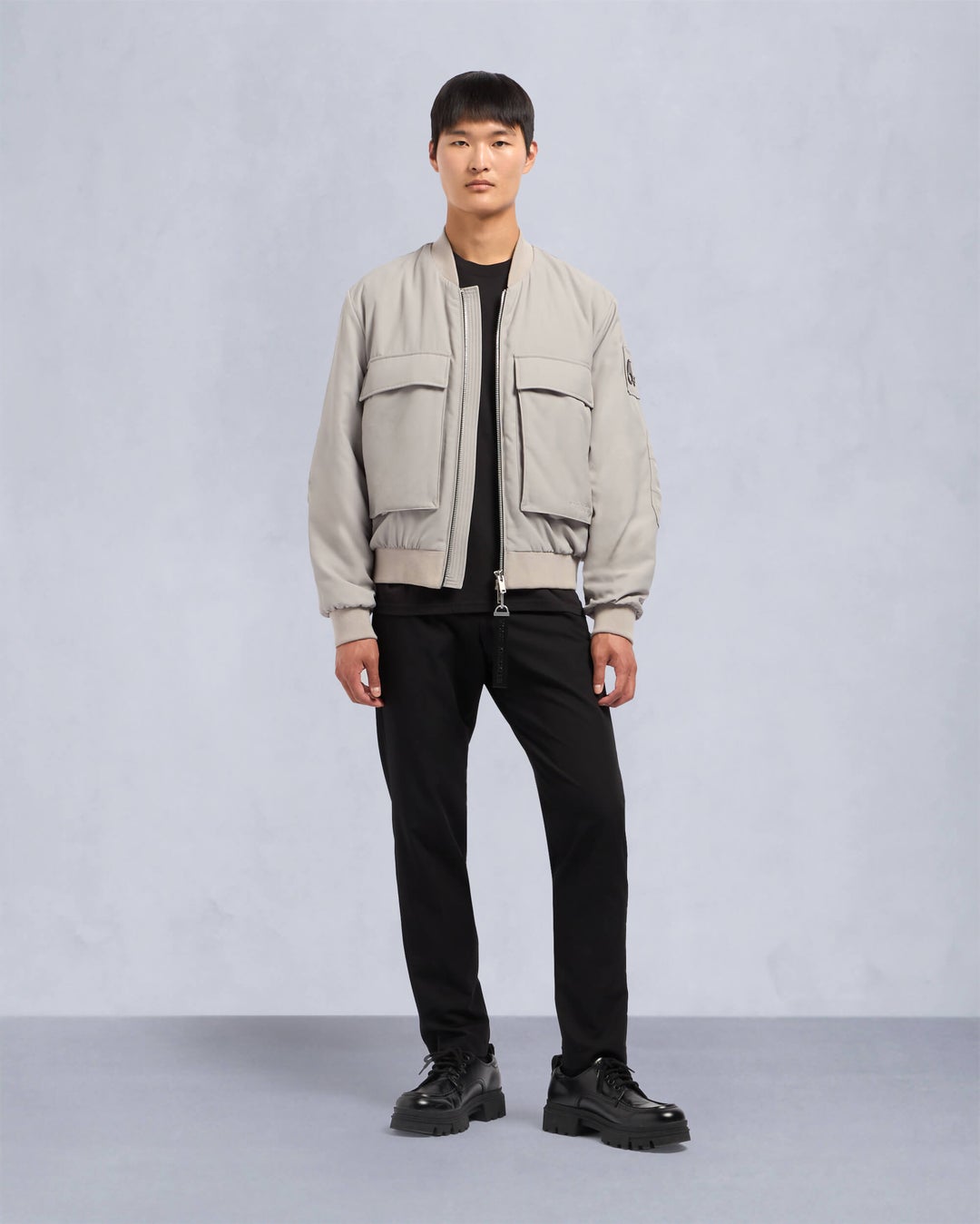 Grey Moose Knuckles Alder Twill Men Bomber Jacket | USA-URDNG2710